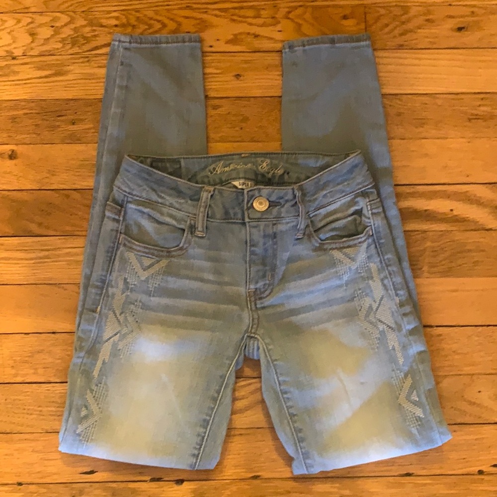 AE Light Wash Print Jegging